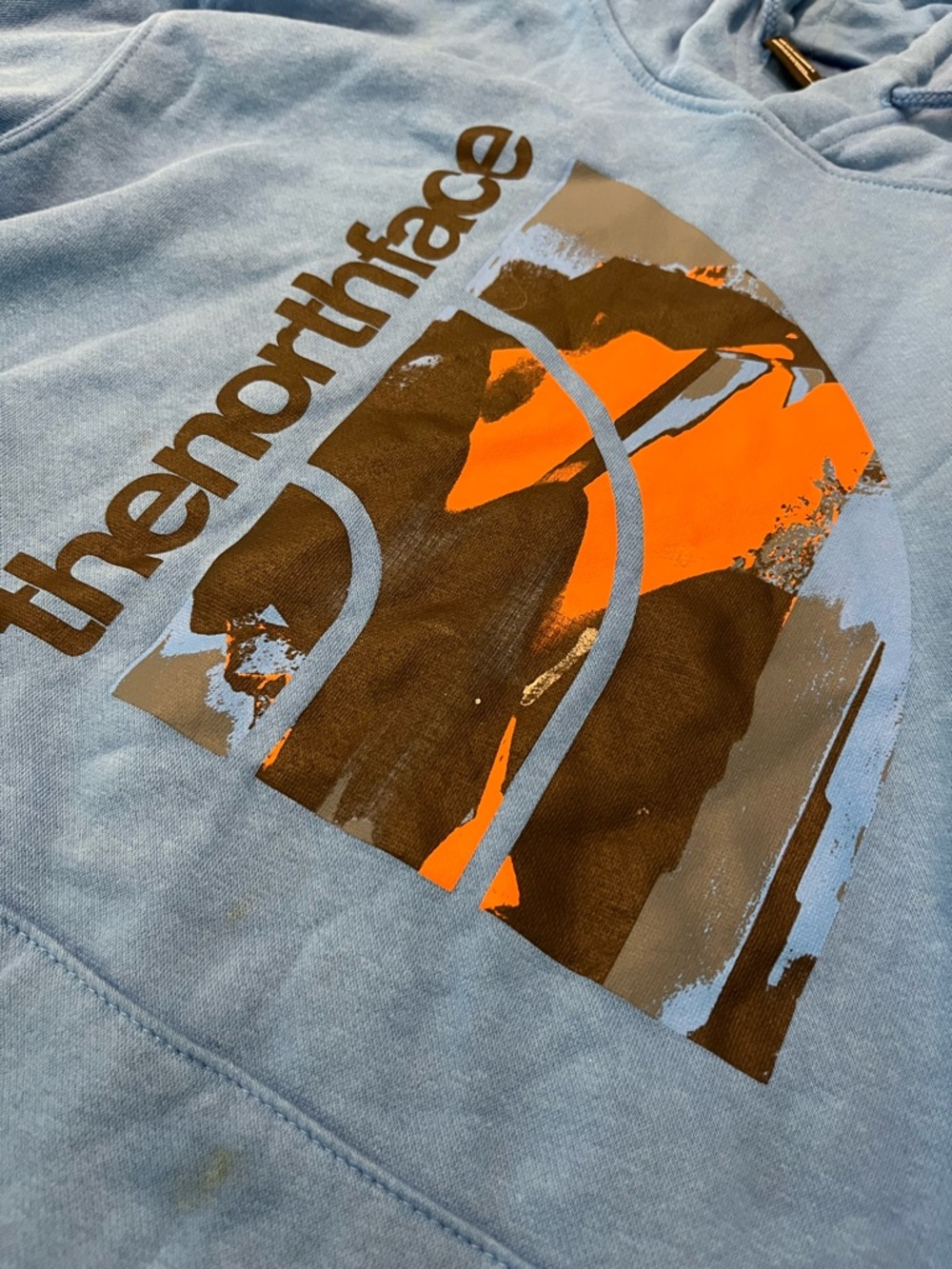 The North Face Bright Blue Pullover Hoodie with Graphic Logo - Picture 3 of 4